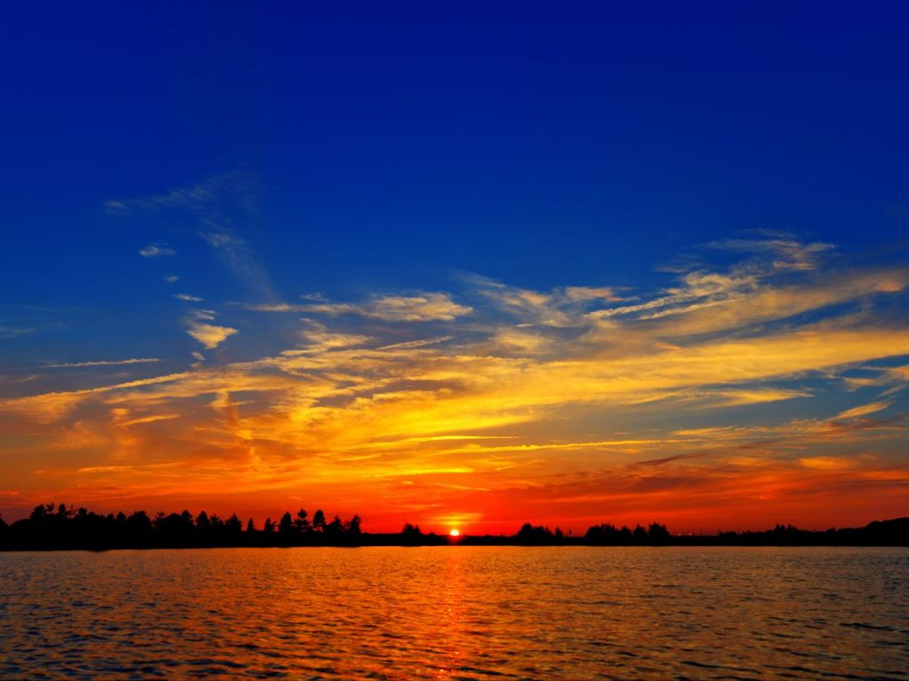 sunset lake dusk 151094 1280x960